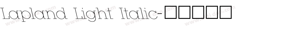 Lapland Light Italic字体转换